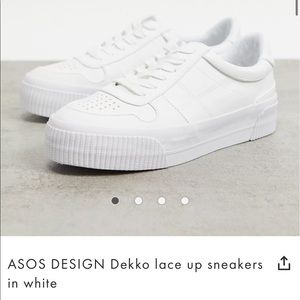 ASOS white sneakers size 8